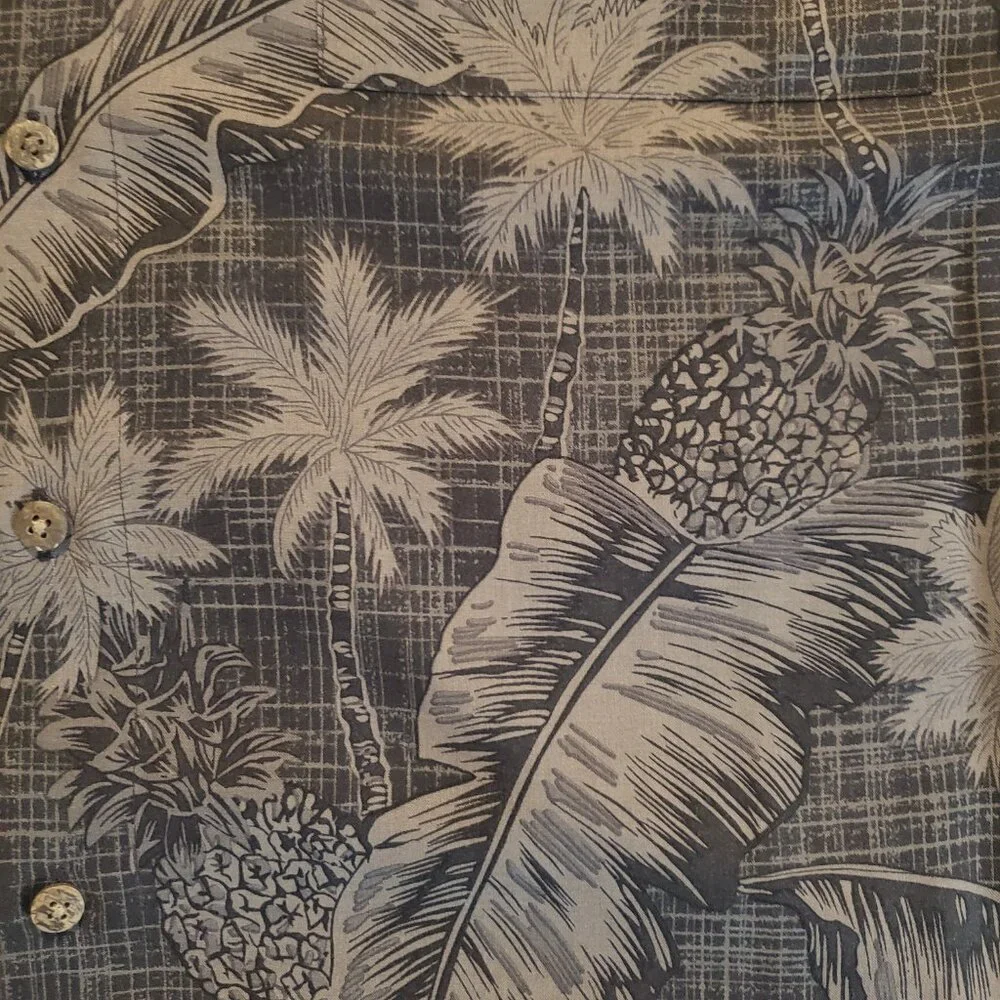 Campia Men's Black/Tan Short-Sleeve Button-Down Camp Style Shirt/Size 2XL - Picture 7 of 10